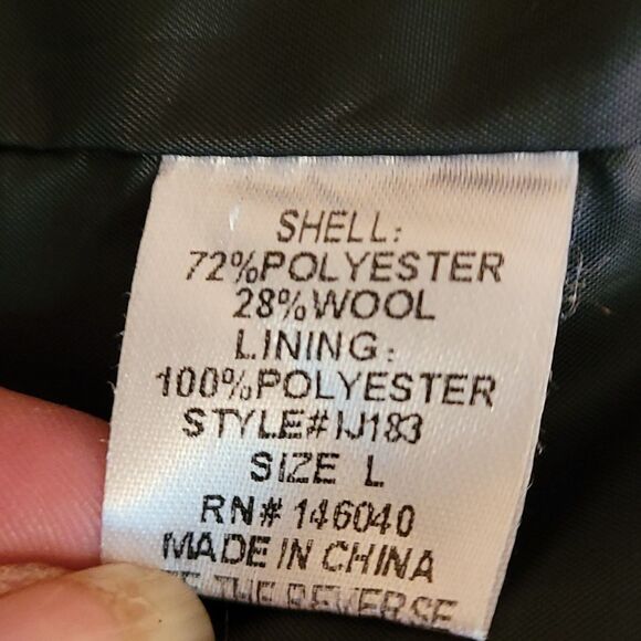 Black Mixed Wool Moto Jacket - Picture 11 of 15